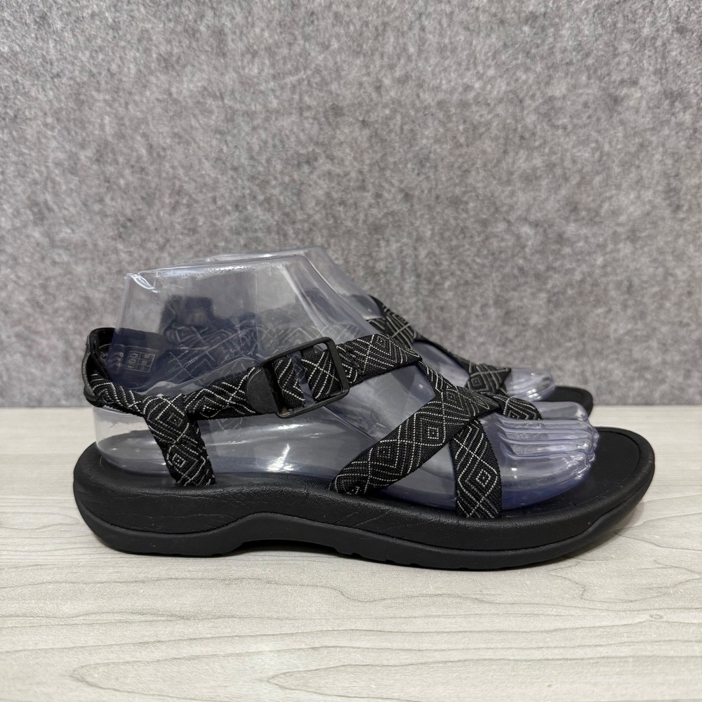 Viakix Women's Sport Sandals Black White Geometric Strap Size 6